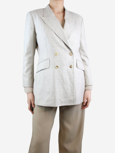 Beige double-breasted wool-blend blazer - size UK 12 Coats & Jackets Gabriela Hearst 