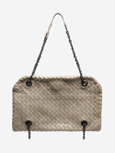 Grey Intrecciato leather shoulder bag Shoulder bags Bottega Veneta