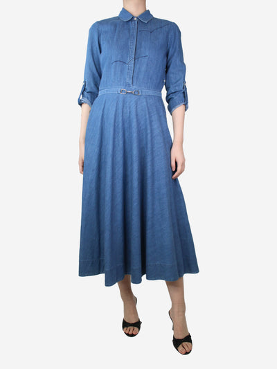 Blue denim belted midi dress - size UK 10 Dresses Gabriela Hearst 