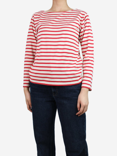 Red and cream striped top - size M Tops Saint Laurent 