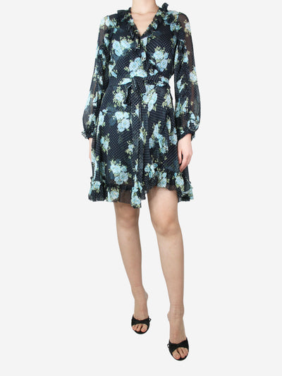 Multi floral-printed silk-blend wrap dress - size UK 10 Dresses Zimmermann 