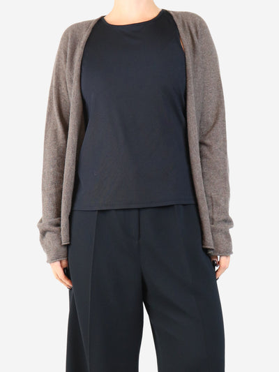 Brown cashmere open cardigan - size M Knitwear Apuntob