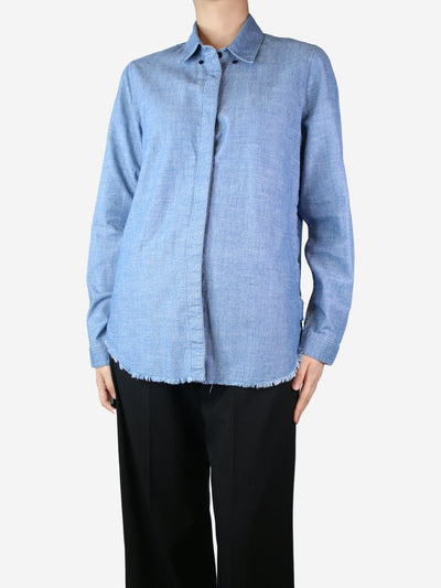 Blue frayed cotton shirt - size UK 8 Tops Proenza Schouler 