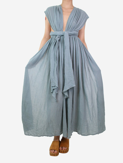 Blue halterneck dress - size UK 8 Dresses Spiritum 
