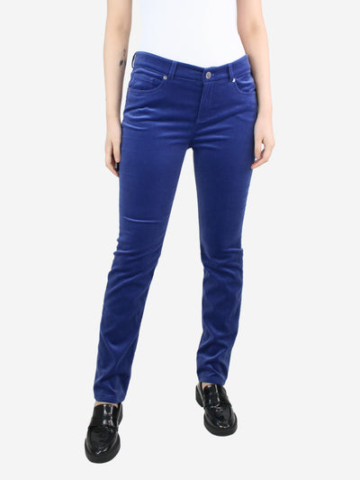 Blue velour jeans - size UK 12 Trousers Loro Piana 