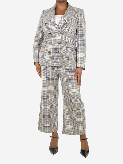 Multicolour checkered two-piece suit set - size UK 16 Sets Veronica Beard