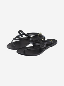 Alex Riviere x Manebi Black leather T-strap sandals - size EU 38