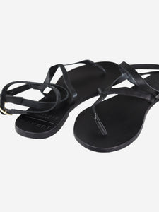 Alex Riviere x Manebi Black leather T-strap sandals - size EU 38