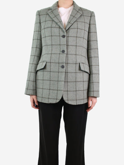 Green tweed checkered blazer - size UK 12 Coats & Jackets Holland & Holland 
