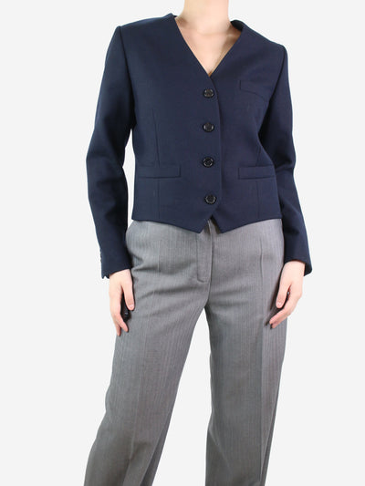 Navy blue cropped wool jacket - size UK 10 Coats & Jackets Margaret Howell 