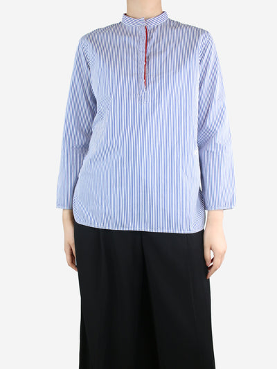 Celine Blue striped cotton shirt - size UK 14 Tops Celine 