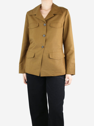 Brown wool-blend jacket - size UK 10 Coats & Jackets Prada 
