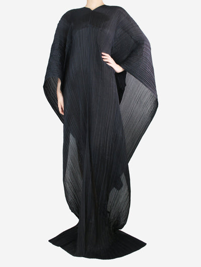 Black pleated kaftan dress - One size