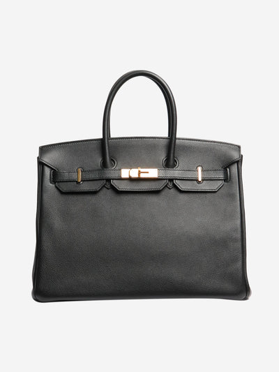 Black Birkin 35 top handle bag Top Handle Bags Hermes
