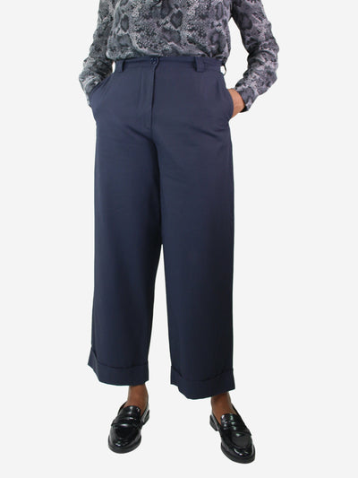 Dries Van Noten Navy blue cotton pocket trousers - size UK 12 Trousers Dries Van Noten 