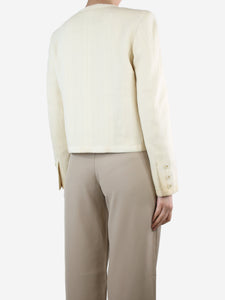 Chanel Cream tweed jacket - size UK 10
