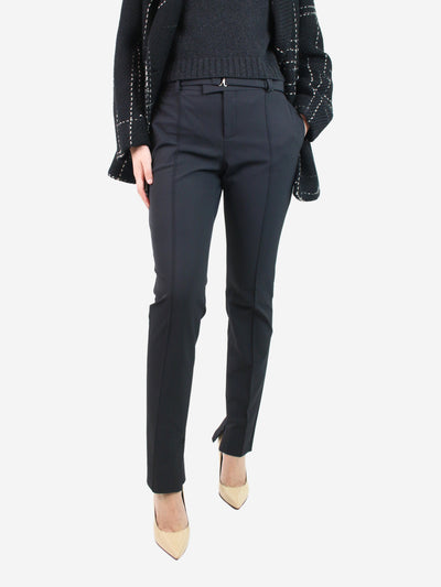 Black tailored trousers with belt and side-slit - size UK 10 Trousers Bottega Veneta 