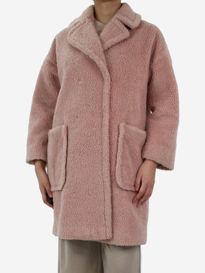 Pink teddy coat - size UK 4 Coats & Jackets Weekend Max Mara 