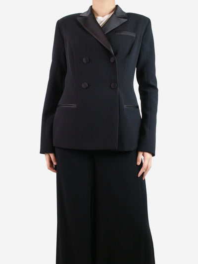 Black double-breasted blazer - size UK 8 Coats & Jackets Safiyaa 