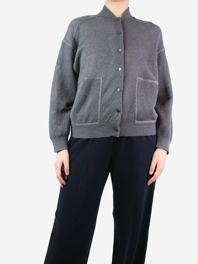 Grey cotton net cardigan - size M Knitwear Brunello Cucinelli 