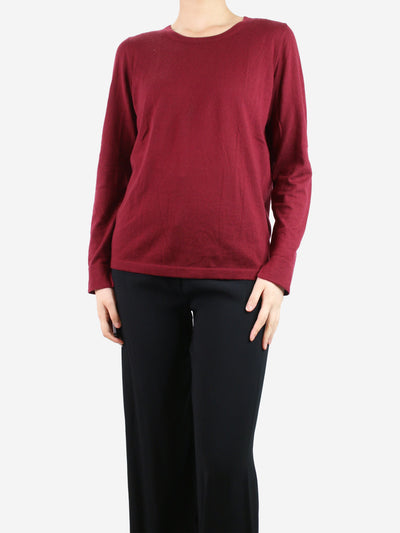 Red cashmere crewneck sweater - size UK 12 Knitwear Loro Piana 