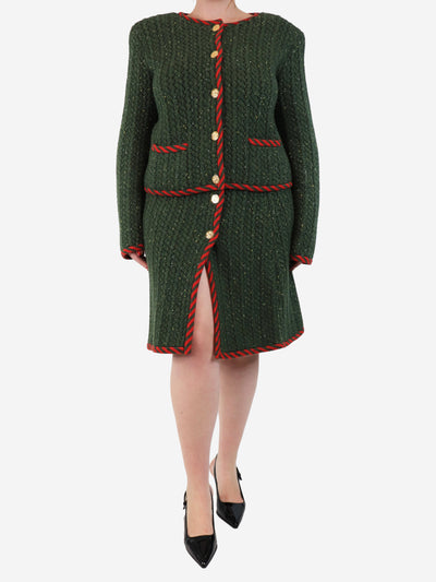 Green cable-knit two-piece set - size L Sets Gucci