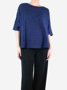 Apuntob Blue long-sleeved striped t-shirt - size UK 10