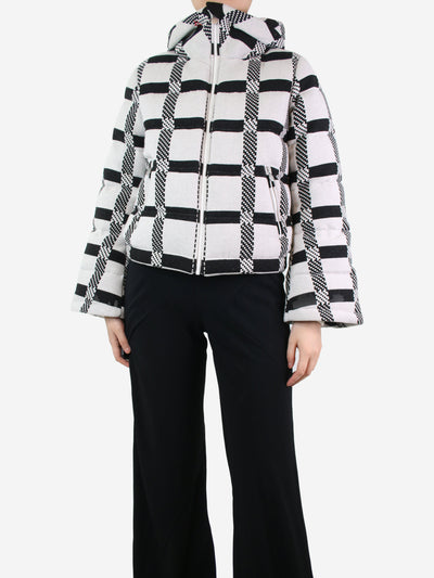White and black checkered wool-blend jacket - size S Coats & Jackets Perfect Moment 