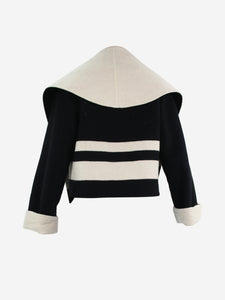 Ralph Lauren Black striped cashmere-blend jacket - size US 2