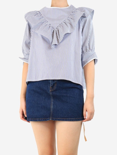 Blue and white striped blouse - size UK 10 Tops Atlantique Ascoli