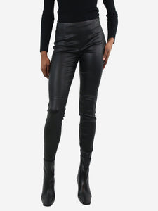Ralph Lauren Black leather trousers - size US 6