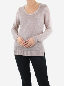 Ralph Lauren Pink lurex jumper - size M