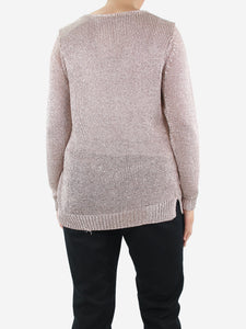 Ralph Lauren Pink lurex jumper - size M