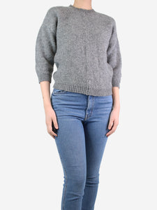 Louis Vuitton Grey 3/4 sleeve wool-blend jumper - size L