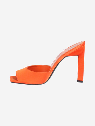 Orange satin sandal heels - size EU 39