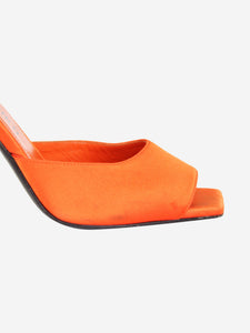 The Attico Orange satin sandal heels - size EU 39