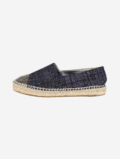 Dark blue sparkly espadrilles - size EU 38 Flat Shoes Chanel