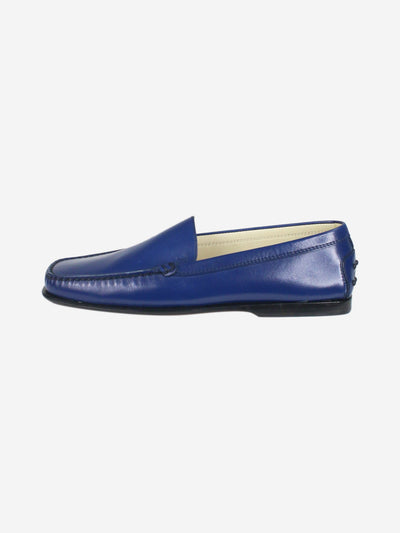 Blue leather flat shoes - size EU 39.5