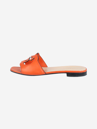 Orange GG cutout sandals - size EU 39.5 Flat Sandals Gucci 