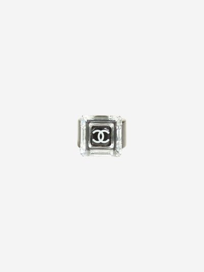 Black acrylic CC ring Rings Chanel 