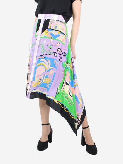 Multicoloured printed button-down skirt - size UK 10 Skirts Emilio Pucci 