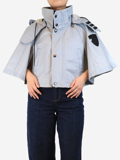 Blue cropped hooded capelet - size S Coats & Jackets Burberry