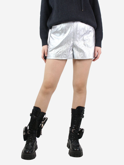 Silver metallic shorts - size UK 12 Shorts Chanel 