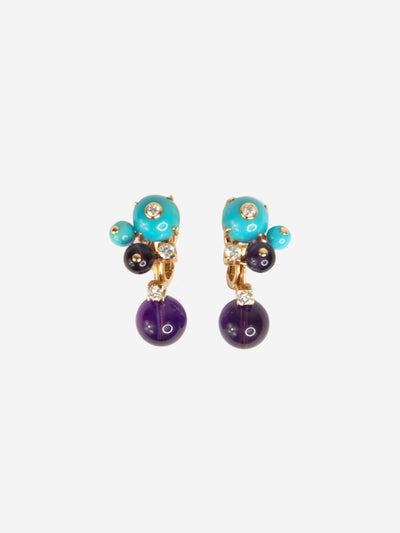 Multicolour embellished pearl drop earrings Earrings Cartier 