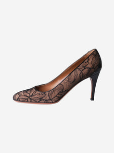Alaia Black lace-overlay heels - size EU 38.5