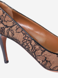 Alaia Black lace-overlay heels - size EU 38.5