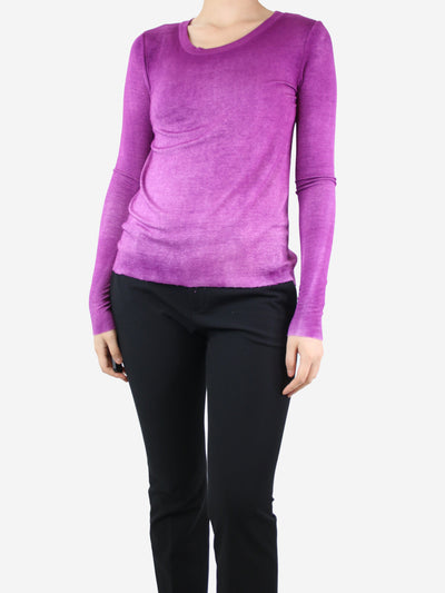 Purple dyed knit top - size S Knitwear Avant Toi 