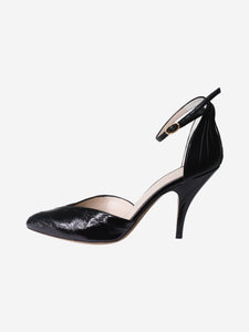 Celine Black adjustable-strap leather heels - size EU 39