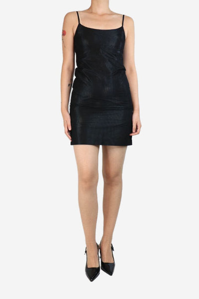Black mesh mini dress - size UK 8 Dresses Chanel Boutique