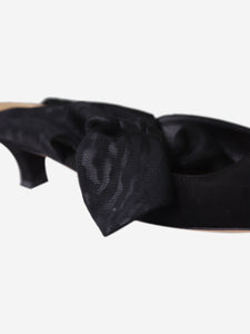The Row Black bow-detail kitten heel mules - size EU 39